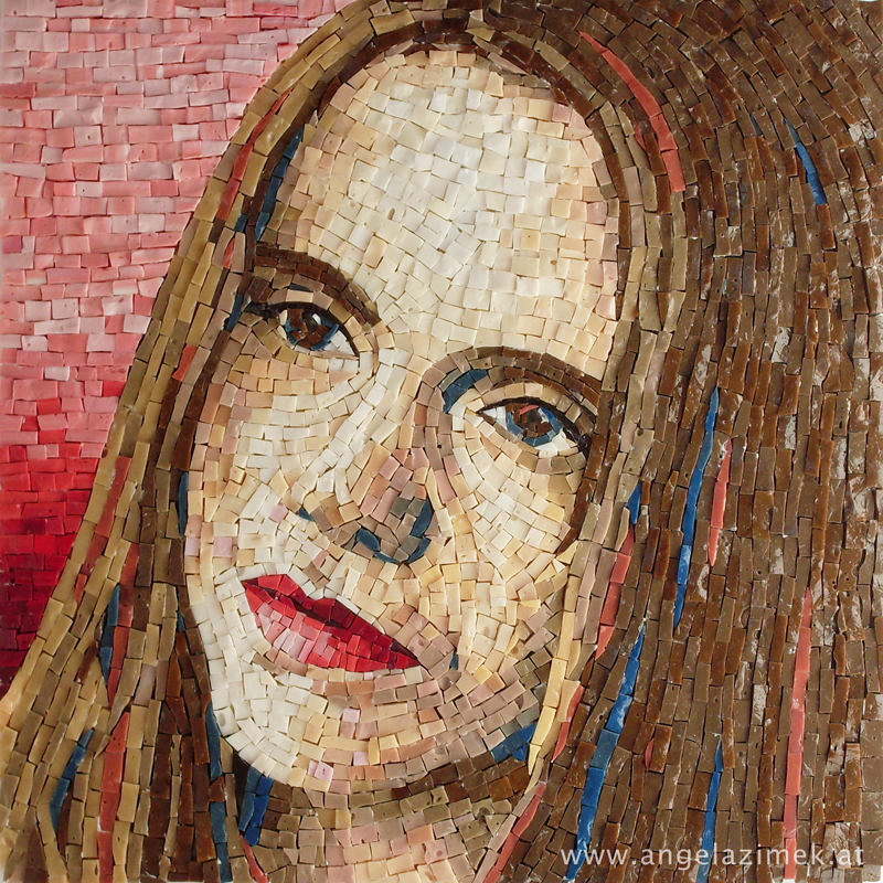 Mosaik aus Smalten, Portrait Selina