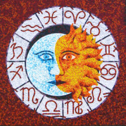 Mosaik aus Smalten und Marmor