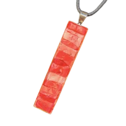 Mosaik aus Smalti | Basis: Edelstahl, mit gewachstem Baumwollband | Größe 1 x 7 cm